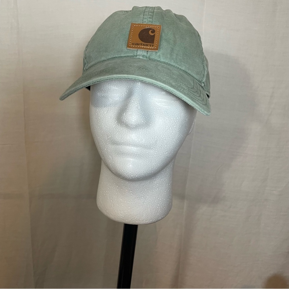 Vintage Carhartt Snapback Cap Hat green Canvas Denim